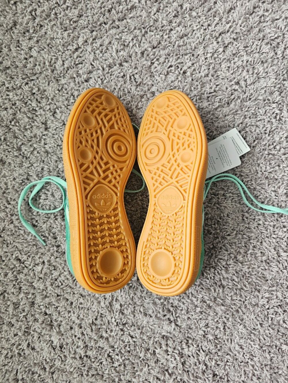 adidas Green Suede Sneakers with Gum Sole - Picture 5 of 8